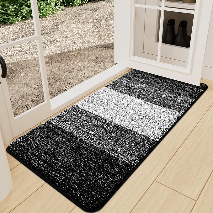 Kitinjoy Indoor Outdoor Door Mat, 59x24 Non-Slip Absorbent Dirt Trapper by Kitinjoy