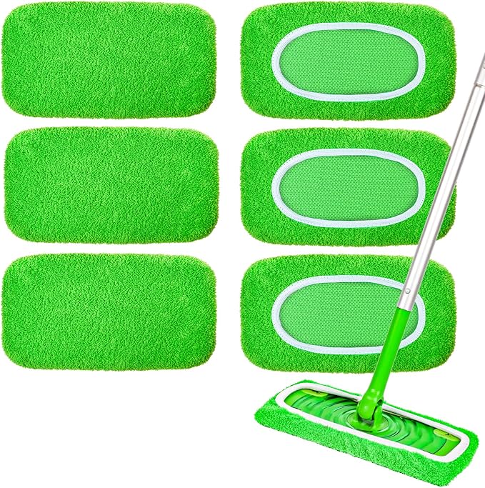 6-Pack Reusable Mop Pads Compatible by Unknown