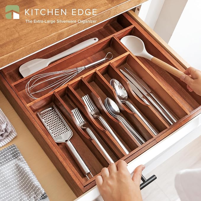 KitchenEdge Premium Silverware, Flatware and Utensil Organizer - Image 2