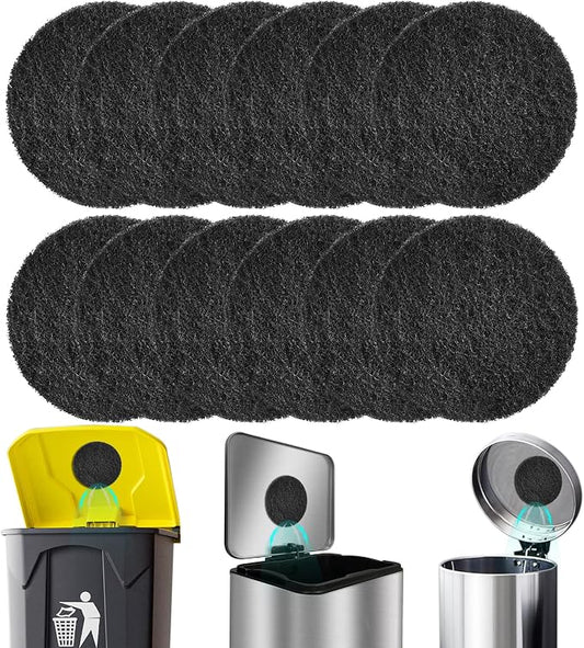 12-Pack Universal Stick-on Trash Can Odor Absorbing Filters, Thick Design by Home