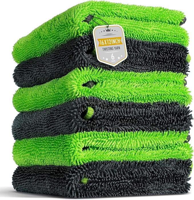 6-Pack Microfiber Towels for Cars Ultra Absorbent and Scratch-Free Car by VIGORSHINE