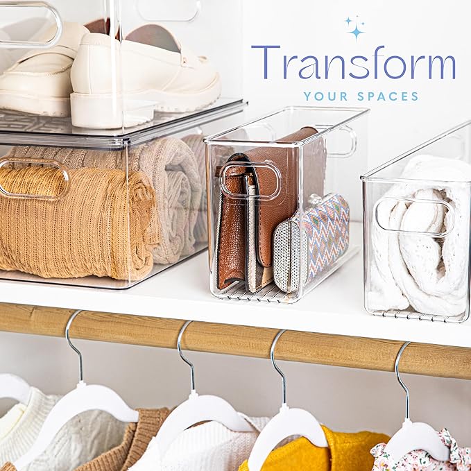 Plastic Food Storage 4 Pack Clear Container Bin - Image 5