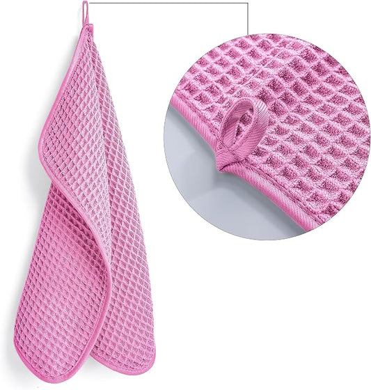 POLYTE 430 GSM Microfiber Lint Free Washcloth Face Towel, 13 x 13 in, 4 Pack - Image 2