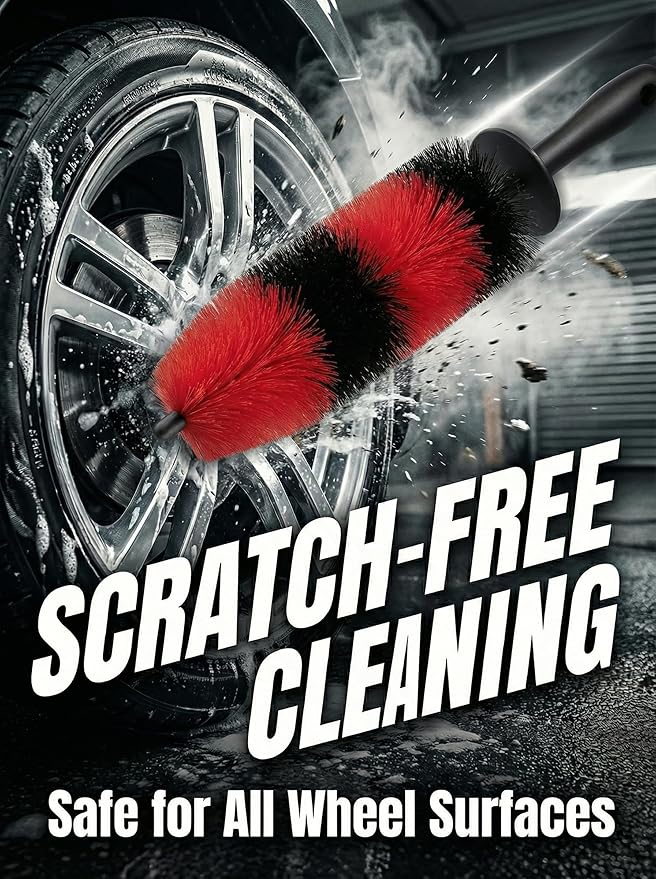 TAKAVU Master Wheel Tire Brush, Easy Reach Wheel and Rim Detailing Brush Long - Image 3