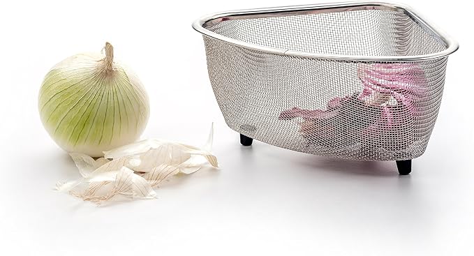 RSVP International Endurance® In-Sink Mesh Colander Strainer Basket, 3 Quart | - Image 4