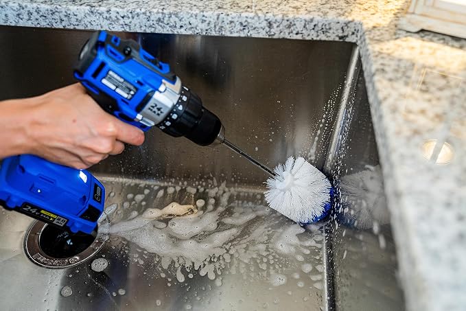RotoScrub Long Reach Drill Brush Attachment, All Purpose - Image 3