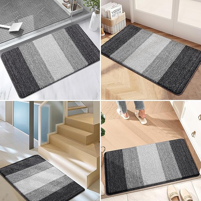 Kitinjoy Indoor Outdoor Door Mat, 24x16 Non-Slip Absorbent Dirt Trapper - Image 6