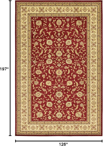 Unique Loom Voyage Collection Traditional Oriental Classic Intricate Design Area Rug (10' 6 x 16' 5 Rectangular, Red/Gold)