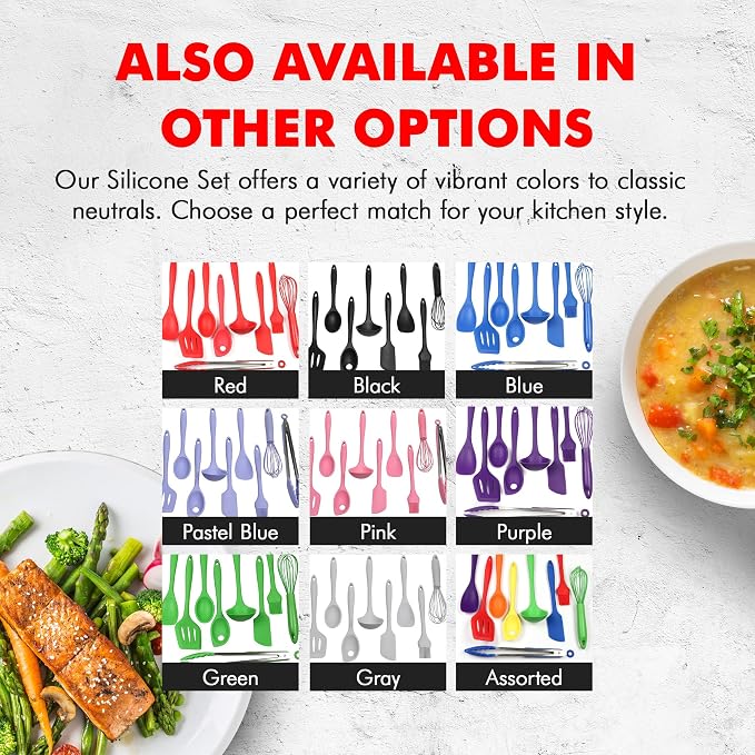 Chef Craft - Premium Silicone Kitchen Tools and Utensils Set, Non-Scratch - Image 7