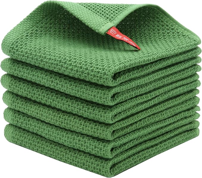 Mia'sDream Cotton Dish Cloths Dish Rags Waffle Weave Kitchen Towel, Soft and by MiasDream