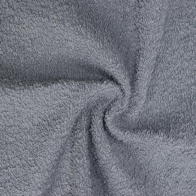 Textila Terry Wash Cloths – Pack of 10, Cool Grey, 12x12 Inches – Soft - Image 8