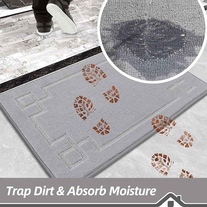 BEQHAUSE Door Mat 24" x 60", Non-Slip Door Mats Indoor Entryway Rugs Washable - Image 4