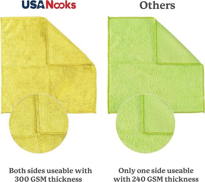 USANOOKS Microfiber Cleaning Cloth Yellow - Image 3