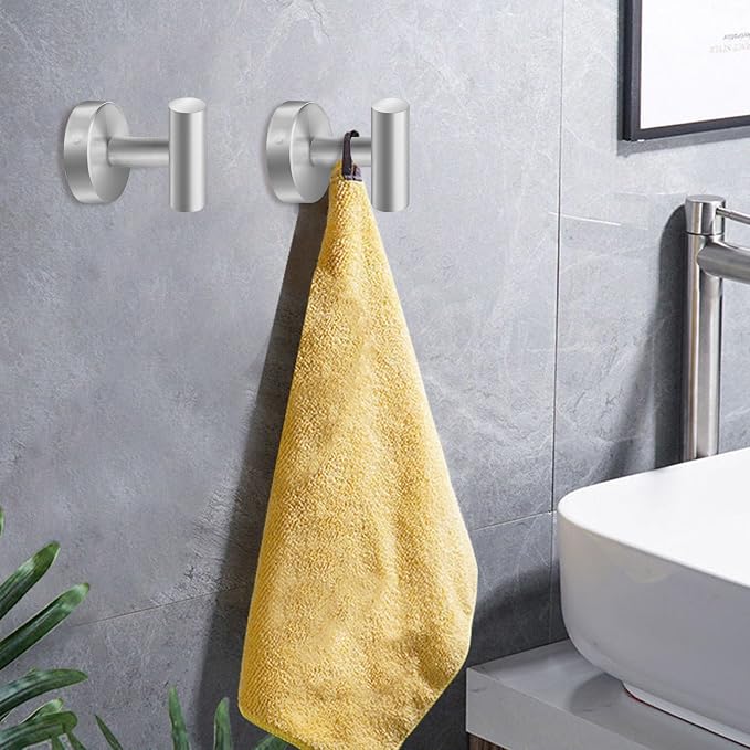 Towel Hooks, SUS 304 Stainless Steel Hooks, Heavy Duty Door Hanger Towel Robe - Image 6