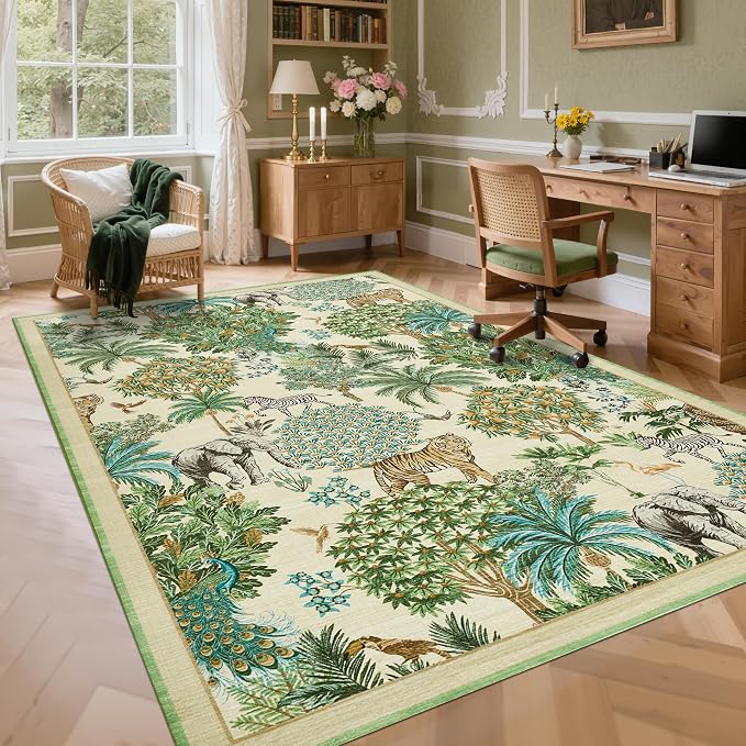 GarveeHome Jungle Rug 10x13 Washable Area Rugs - Image 2