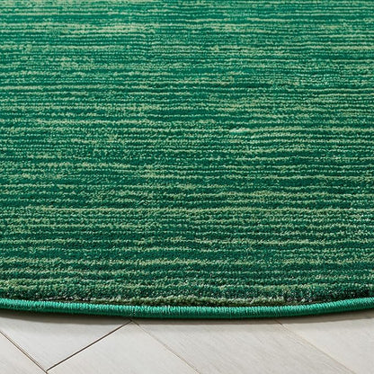 SAFAVIEH Vision Collection Area Rug - 6'7" Round, Dark Green, Modern Ombre Design, Non-Shedding & Easy to Clean, Ideal for Living Room, Bedroom, Dining Space (VSN606Y)