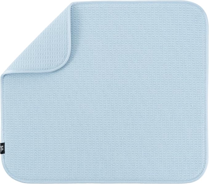 S&T INC. Dish Drying Mat, 16” x 18”, Absorbent Microfiber Kitchen Counter Mat by STINC