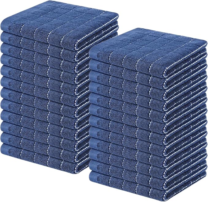 Homaxy 100% Cotton Terry Kitchen Dish Cloths, Ultra Soft and Absorbent Dish by Homaxy