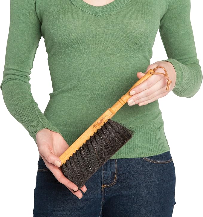 REDECKER Horsehair Fiber Hand Brush and Dust Pan Set - Image 4