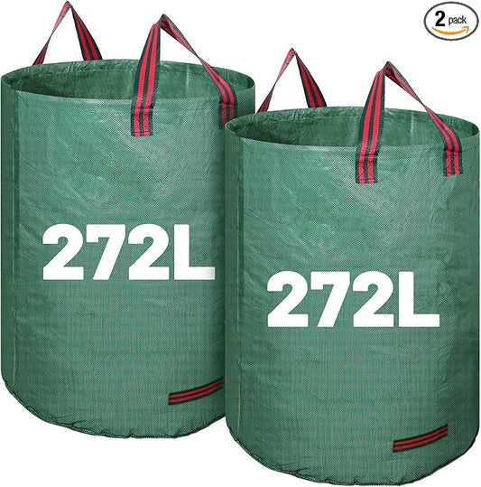 72 Gallons Reusable Yard Waste Bags, 2 Packs Lawn and Leaf Bags by Dntorx