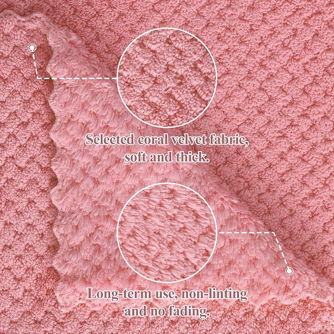 Homaxy 12 Pack Kitchen Dish Cloths, Ultra Soft and Absorbent Dish Towels - Image 2
