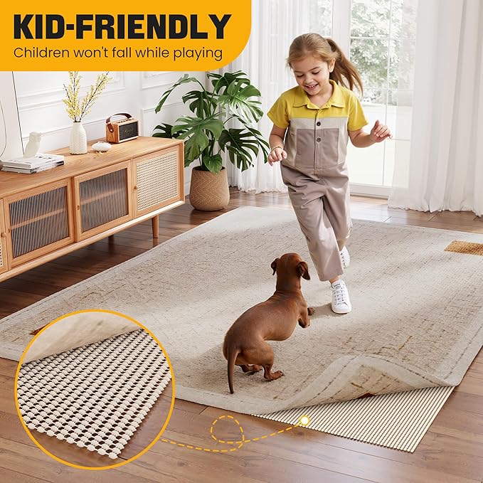 Non-Slip Rug Pad Gripper 2x8 Feet, Anti Skid Mat - Image 7