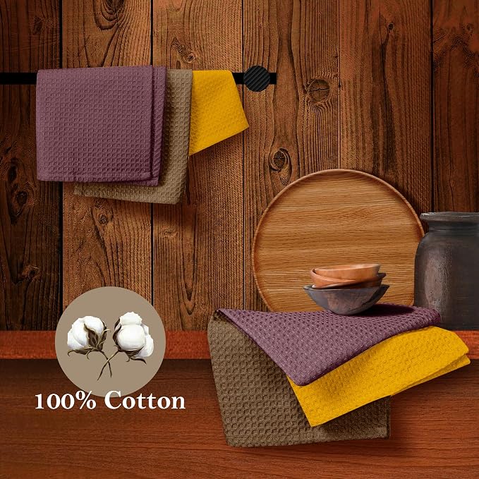 Waffle Dishcloths 12x12 Inches, 12 Pack, Quick Drying, Machine Washable - Image 5