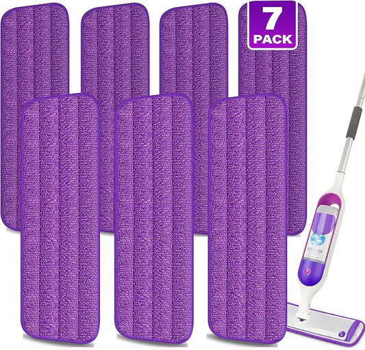 7 Count Reusable Mop Pads for Swiffer PowerMop -MEXERRIS Microfiber Wet Mops by MEXERRIS