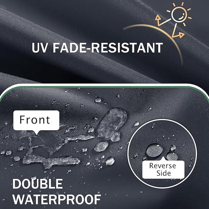 Outdoor Chair Cushions Set of 2: Waterproof & Fade Resistant Seat Cushion for Patio Furniture - 19 x 19 x 2 Inch Chair Pads with Ties and Hidden Zipper -Patio Chair Cushion Replacement, Dark Grey