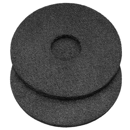 12" Black Scrubbing Pads Commercial Cleaning Orbiter Pads-Maintenance Non Woven by Teenyyou
