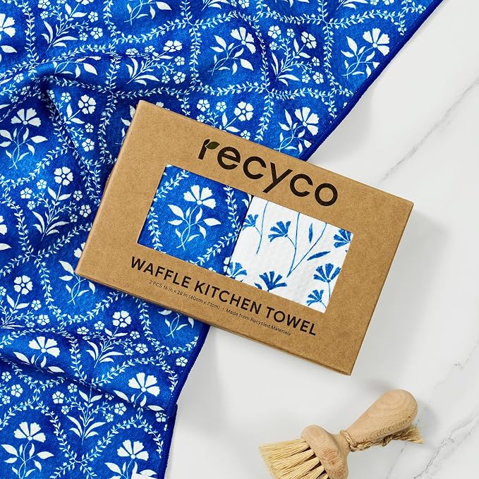 RECYCO Waffle Kitchen Towel Set of 2 - Image 8