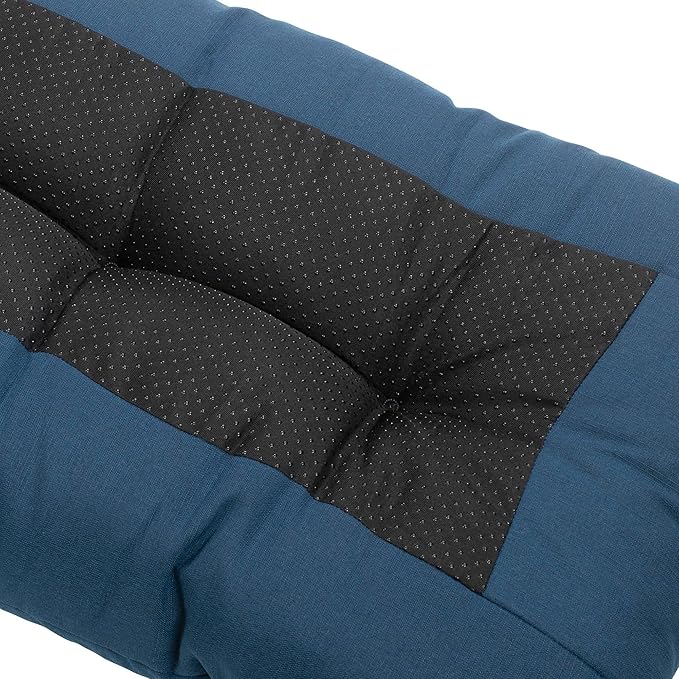 FUNHOME Outdoor Bench Cushion 45 x18 inch with Non-Slip Grips,Water Resistant Porch Swing Cushion,Bench Pillow Pads,Tufted Cushions for Patio Garden Furniture,45" Seat Cushions(Denim Blue)