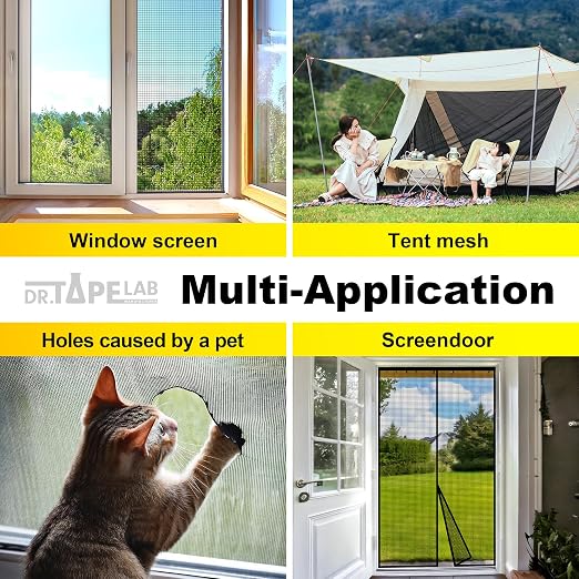 Grey Window Screen Repair Tape, 2 in X 15 FT, Screen Repair Kit - Image 5