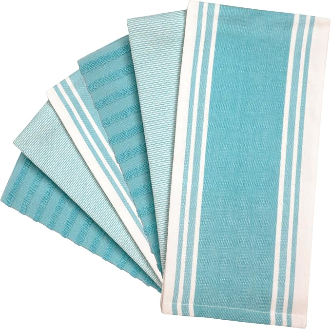 Premium Kitchen Towels | Large Cotton Dish Towels | Flat & Terry Highly - Image 3