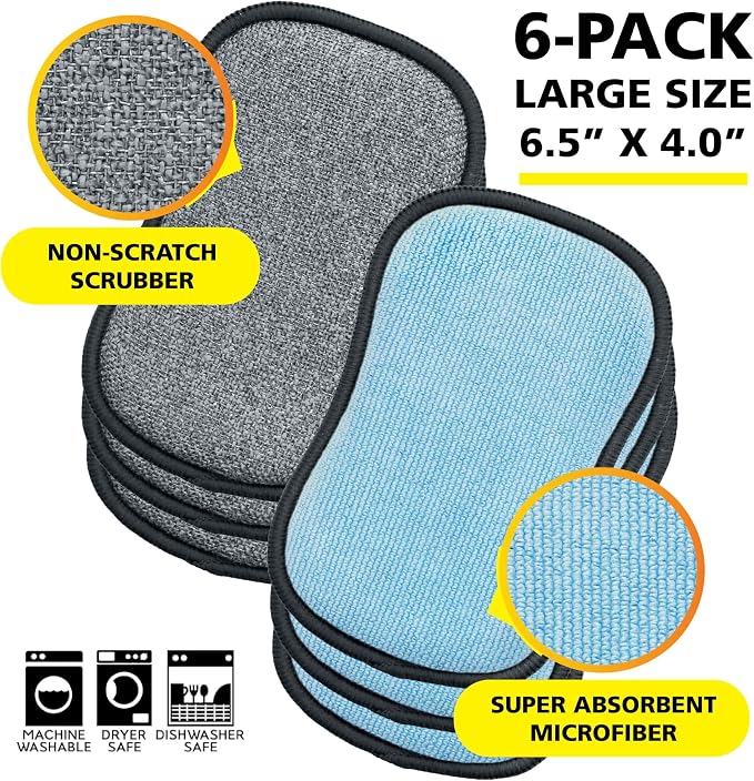 Original Scrub-N-Wipe Pad by Tuff-Scrub, Microfiber, Non-Scratch, Dual-Sided - Image 2