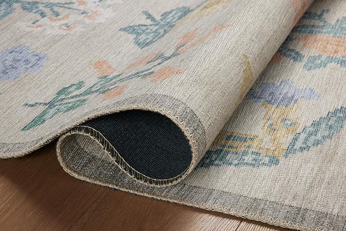 Loloi Rifle Paper Co. Rosa Collection RSA-03 Cream 2'-6" x 12'-0" Runner Rug