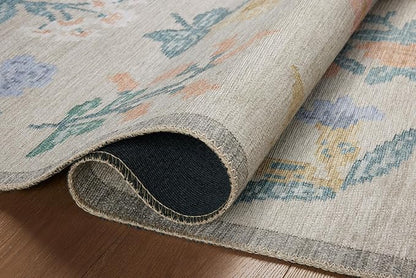 Loloi Rifle Paper Co. Rosa Collection RSA-03 Cream 2'-6" x 12'-0" Runner Rug