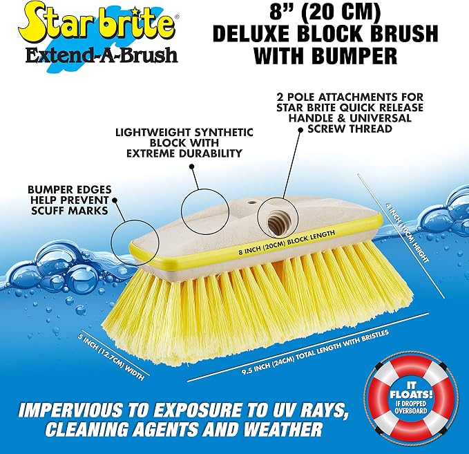 STAR BRITE Premium 8" Soft Brush Head W/Bumper - Image 3