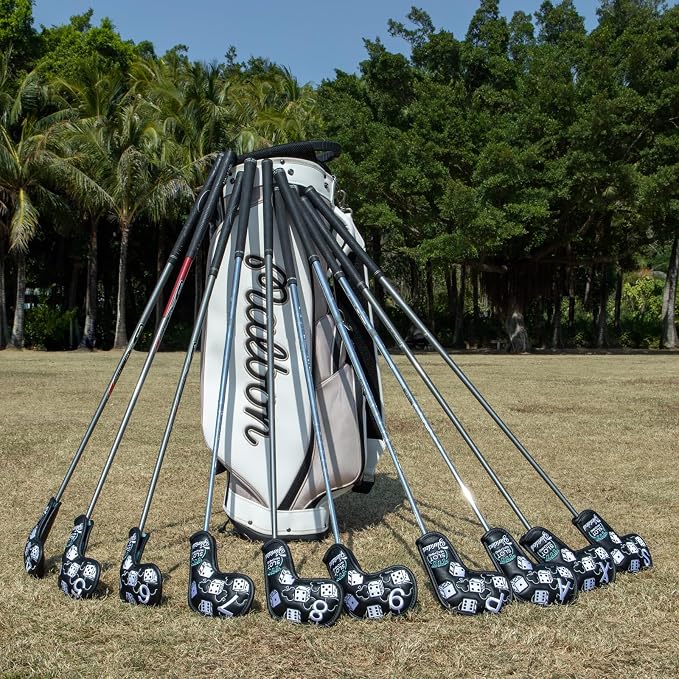 Golf Iron Covers Lucky 777 Golf Iron Headcover 10pcs Synthetic Leather Golf - Image 6