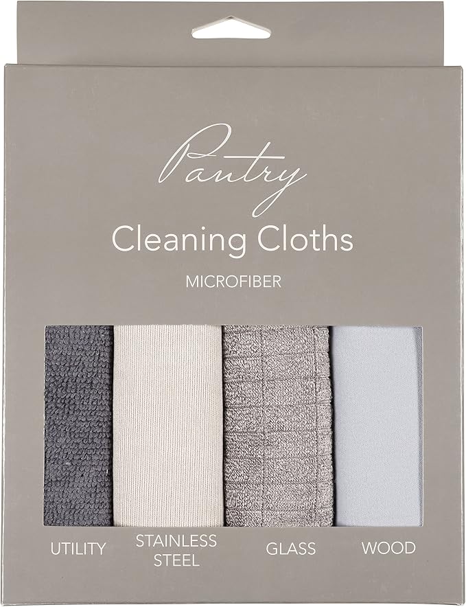 KAF Home Pantry Multipurpose Microfiber Textured Cleaning Cloth 4-Pack by KAFHome