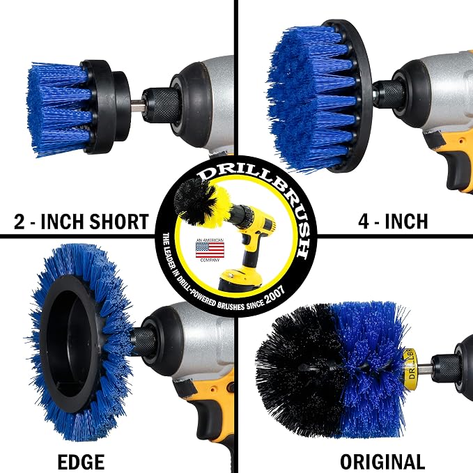 Drillbrush Blue – Boat Cleaning Drill Brush Attachment Set – Aluminum - Image 6