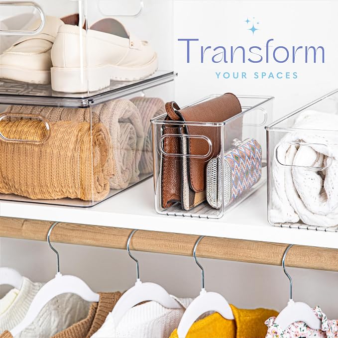 Plastic Food Storage 2 Pack Clear Container Bin - Image 5
