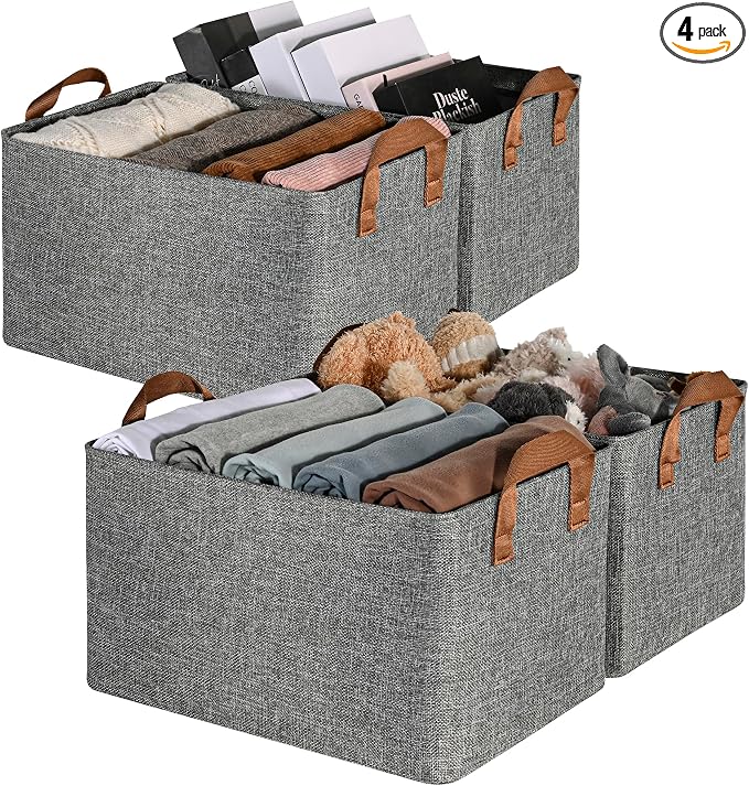 GRANNY SAYS Closet Storage Baskets, Collapsible Fabric Storage Bins by GRANNYSAYS