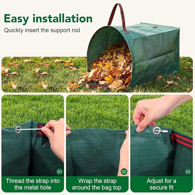 53 Gallon Leaf Collector, For Leaves, Storm Debris, Construction Waste - Image 5