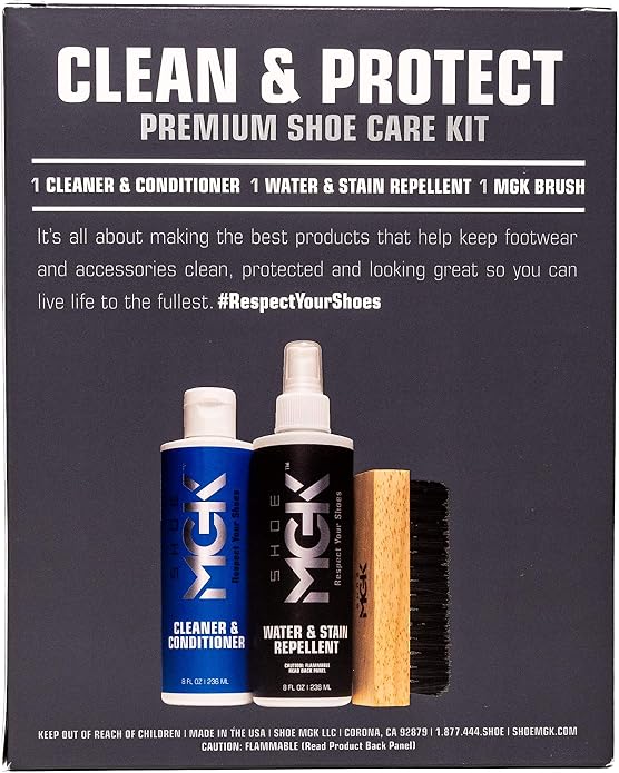 Shoe MGK Clean & Protect Shoe Care Kit Shoe Cleaner & Conditioner, Water & - Image 3