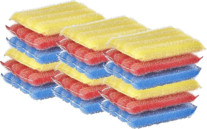 Nylon Kitchen Scrubber, Heavy Duty, Hand Friendly Scouring Sponge by Superio