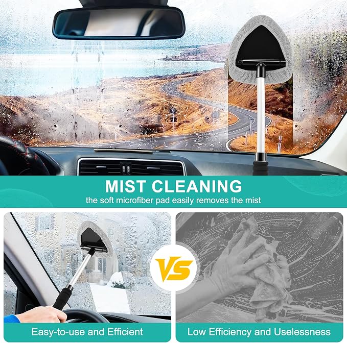 JUSTTOP Windshield Cleaner Tool, Car Interior&Exterior Window Cleaning Tool - Image 5