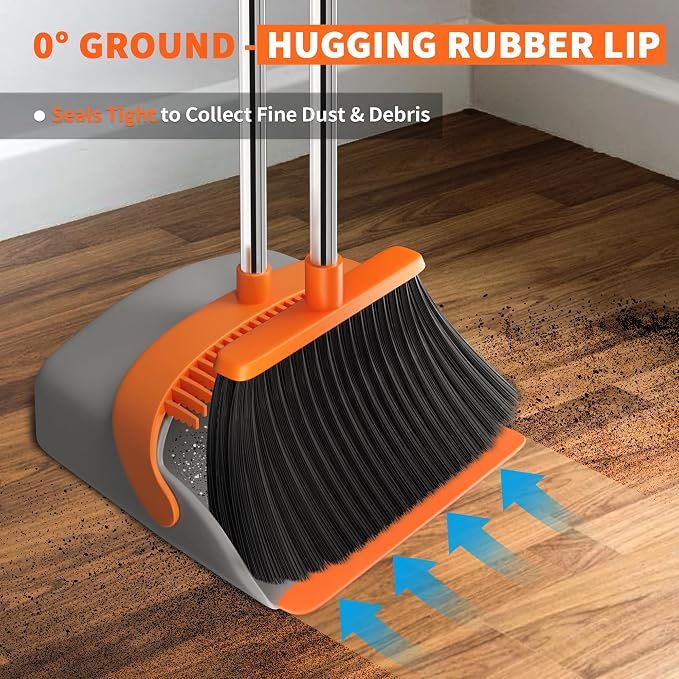Upgraded Broom and Dustpan Set, Indoor & Outdoor Cleaning - Image 5
