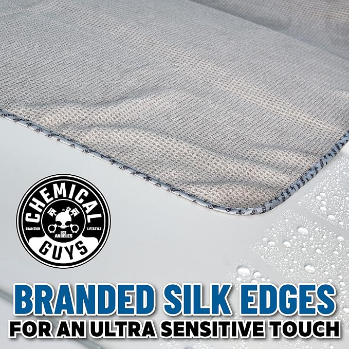 Chemical Guys Waffle Weave Gray Matter Microfiber Drying Towel - Image 3