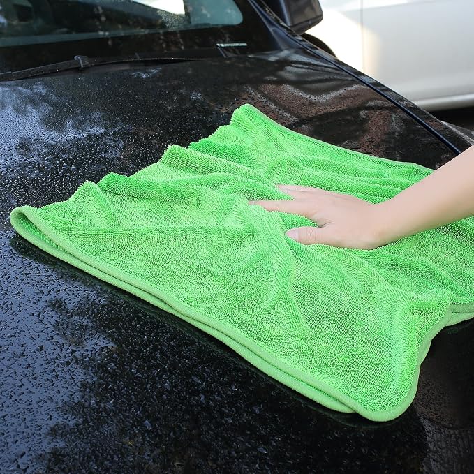 JOYMOOP Microfiber Towels for Cars, 2 Pack 35.4" x 23.6" Car Drying Towel - Image 2
